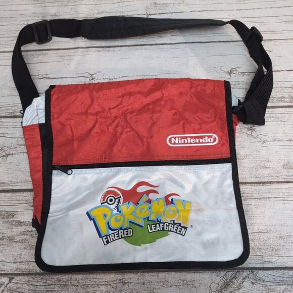 Vintage Pokemon Fire Red Leaf Green 2004 Promo Preorder Messenger Bag Nintendo - Picture 1 of 7